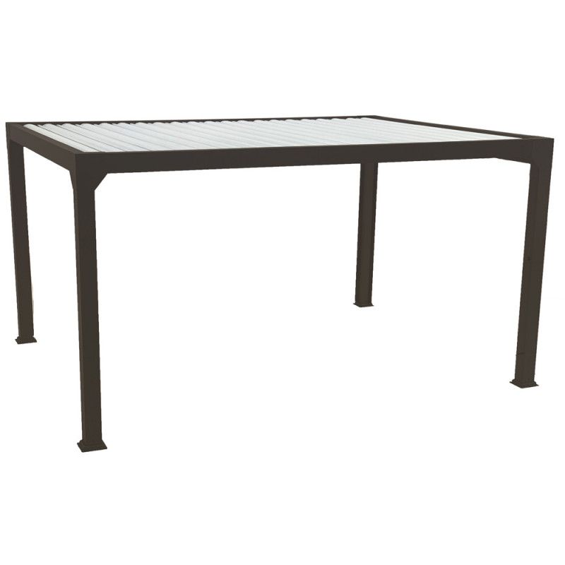 Pergola bioclimatique motorisée Pianela LDD gris sable 5 x 3 x 2,5 m
