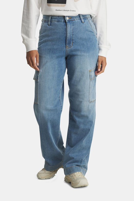 Duer Performance Denim Lite High Rise Cargo Pant Outdoorbroek Dames