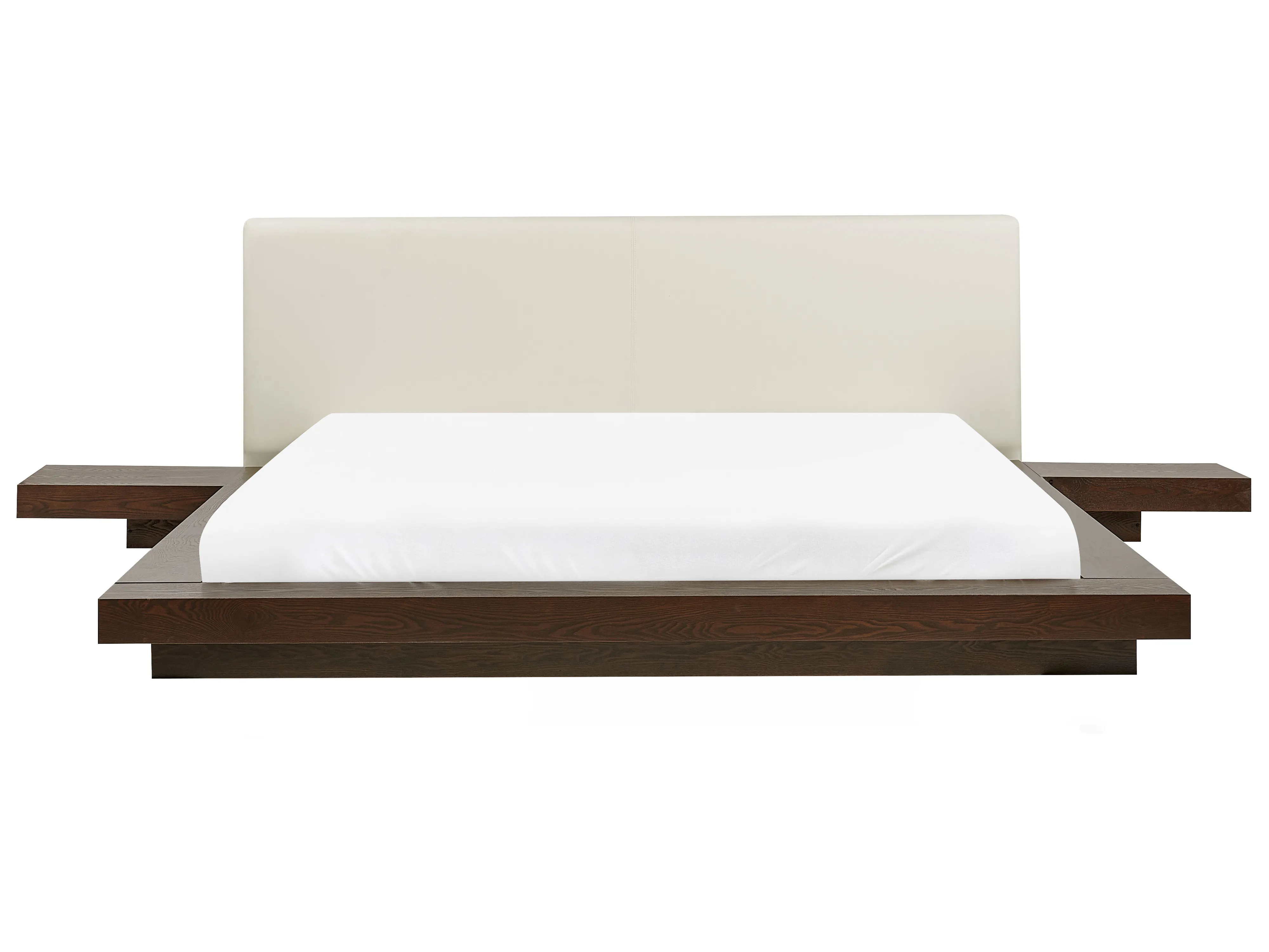 Bed Faux Leather ZEN 180 x 200 cm (EU Super King) Dark Ash Wood