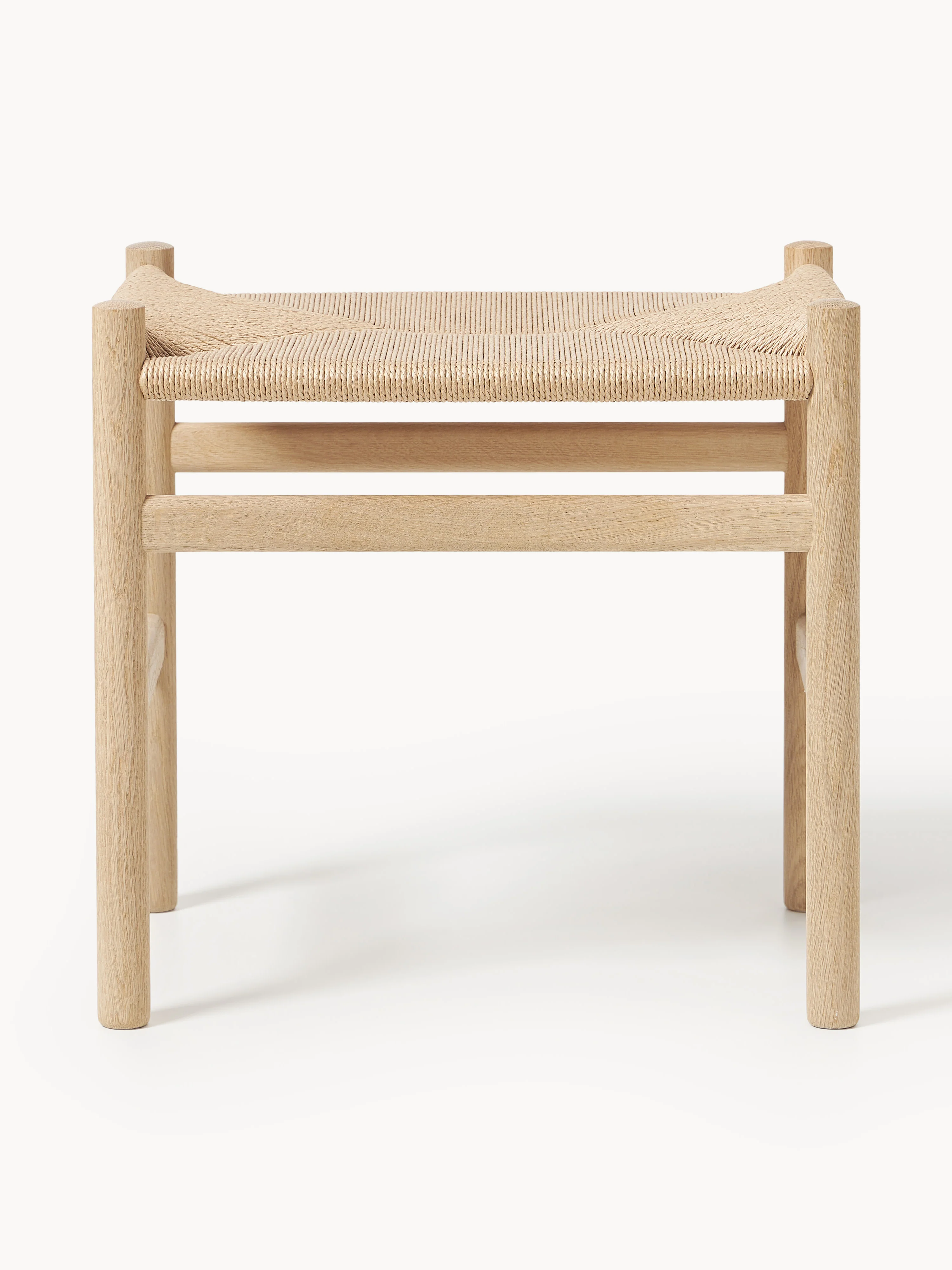 Hocker CH53 mit handgeflochtener Sitzfläche