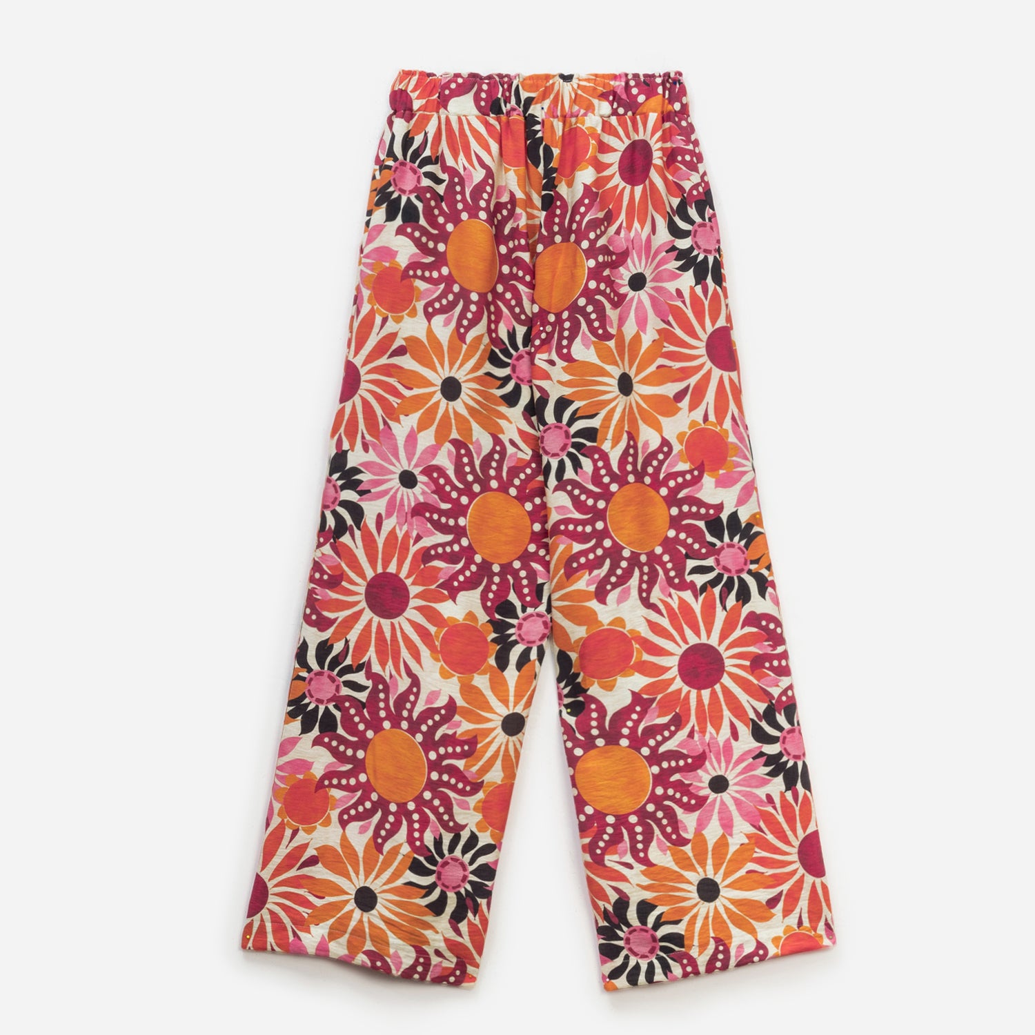 Pantalon TEXTO orange imprimé psychédélique
