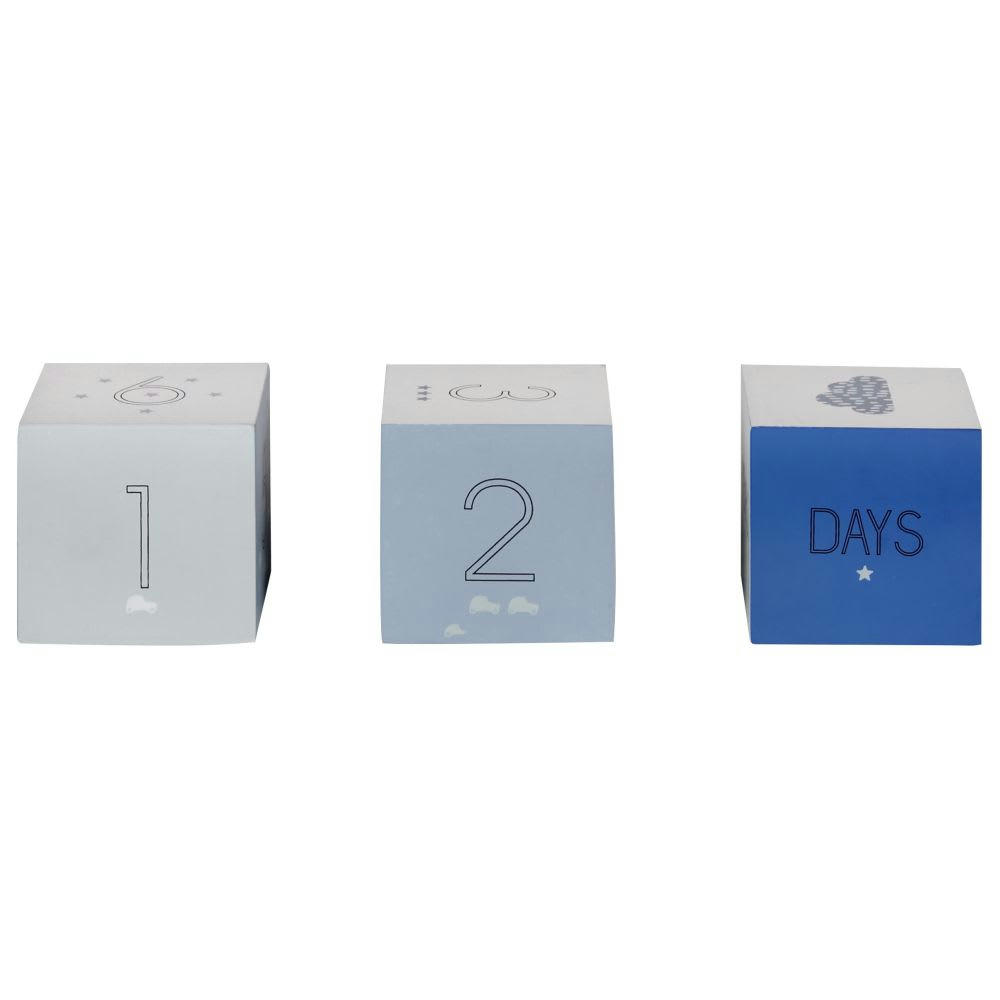 - Cubes de naissance bleu, bleu vert et blanc (X3)