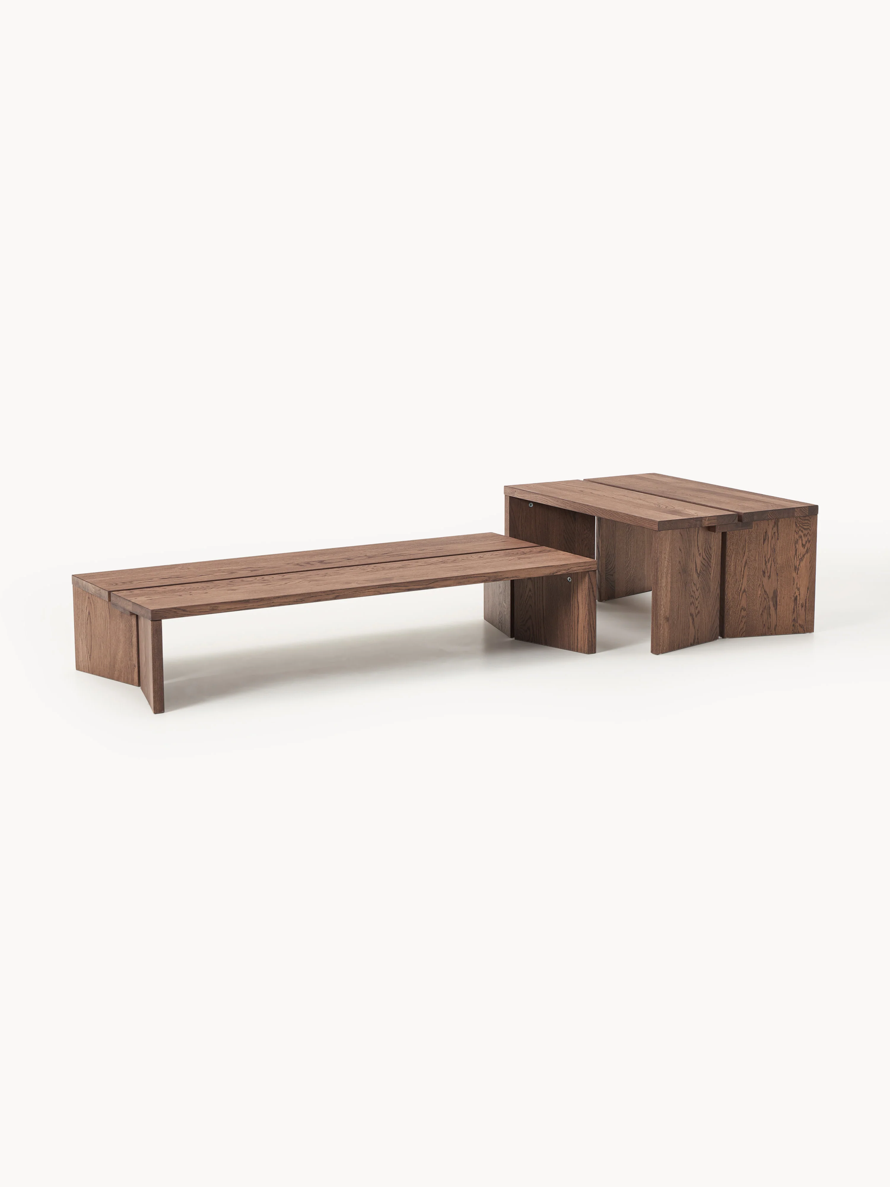 Couchtische Amad aus Eichenholz, 2er-Set