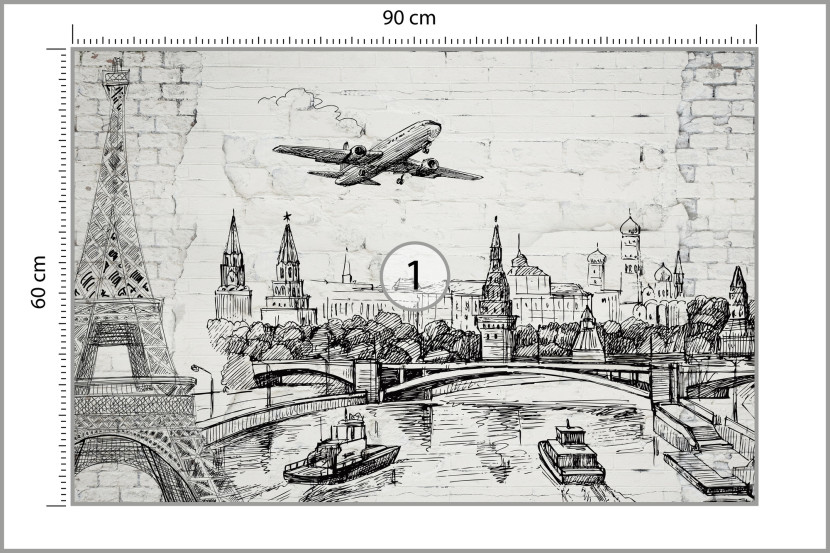 Fototapeta Ścienna Światowe ZABYTKI Wieża Eiffla 90x60cm