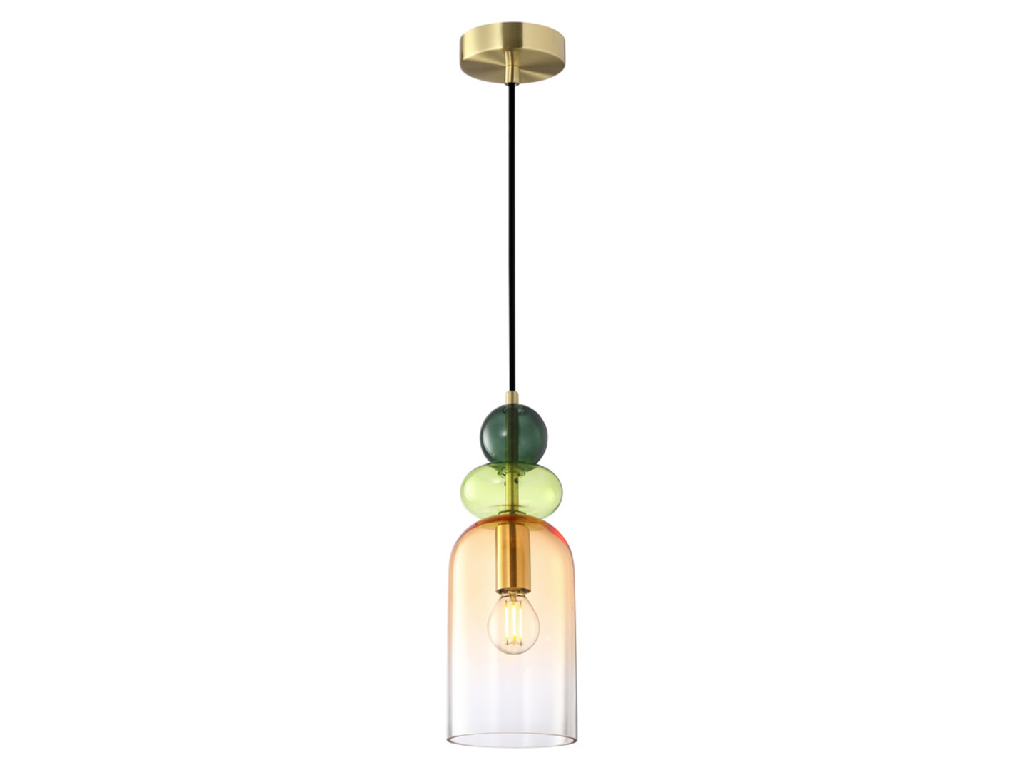 Lampa wisząca Manso 149 cm szklana wielokolorowa
