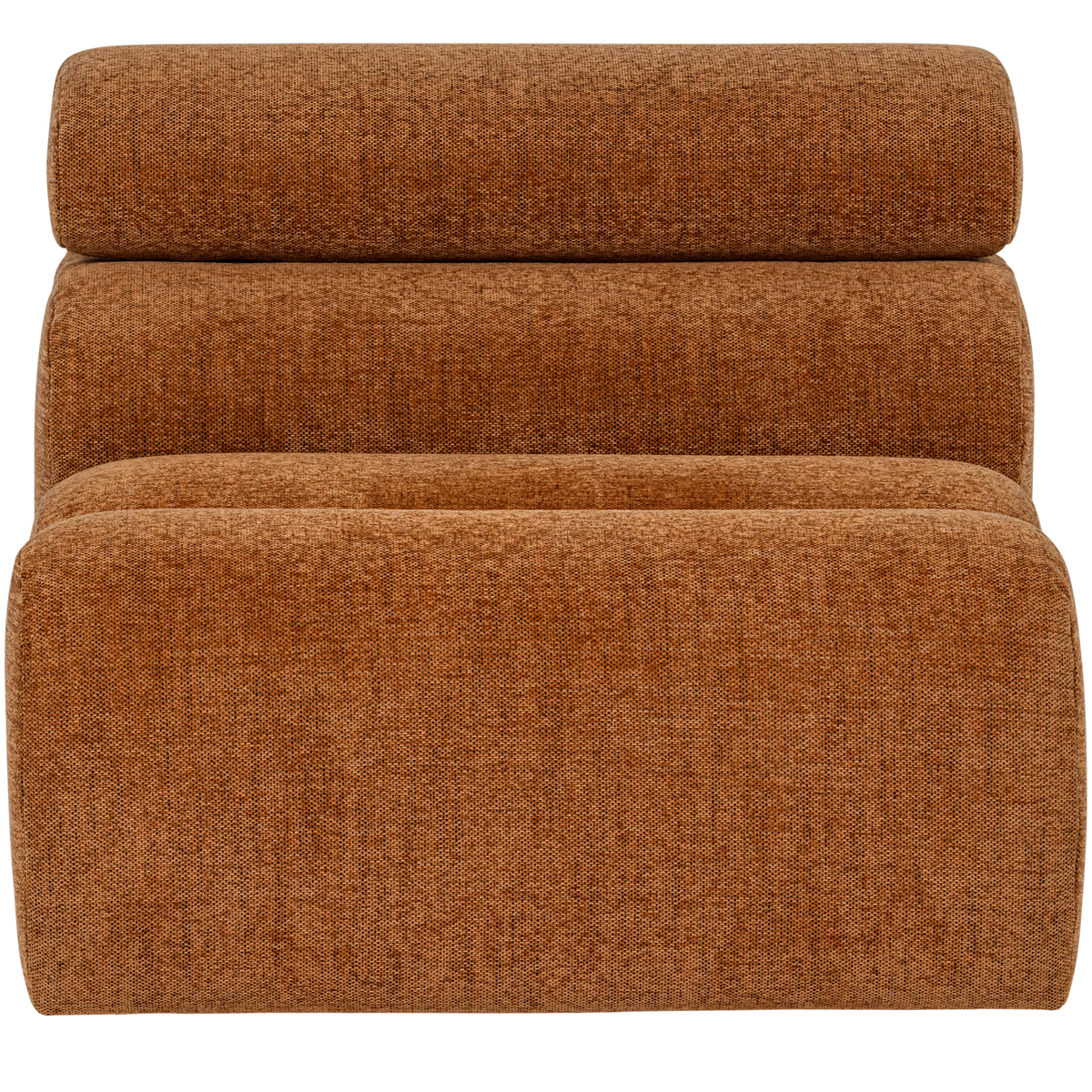 WOOOD 1-zits element bank Novi - Polyester - Oranje Melange - 86x82x113