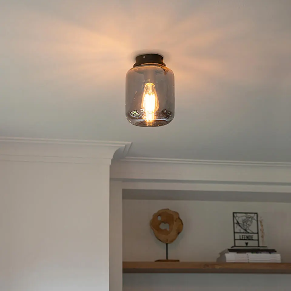 Qazqa plafondlamp bliss zwart e27