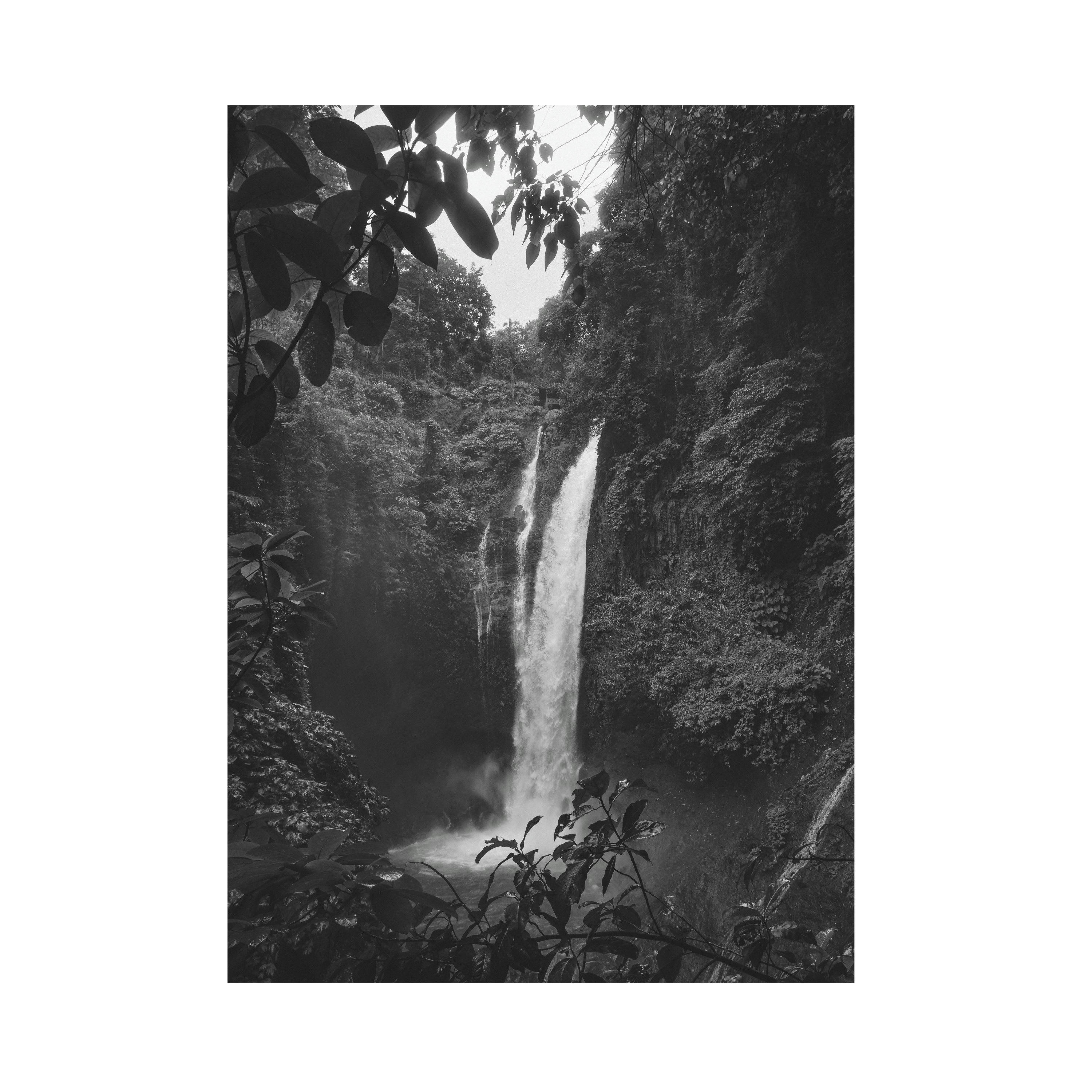 - Papier peint panoramique intissé chute d'eau Elin gris 200x280cm