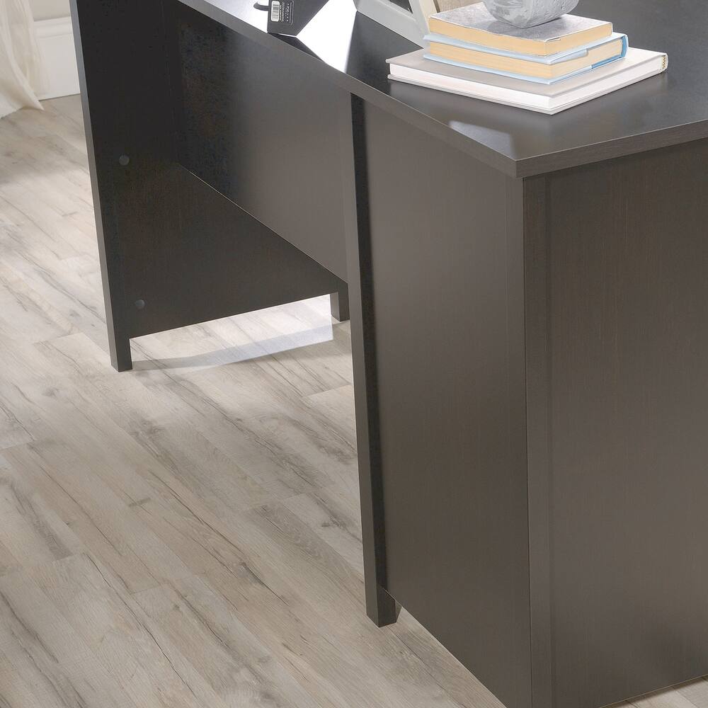 Sauder County Line Home Office L-Desk with Storage, Estate Black