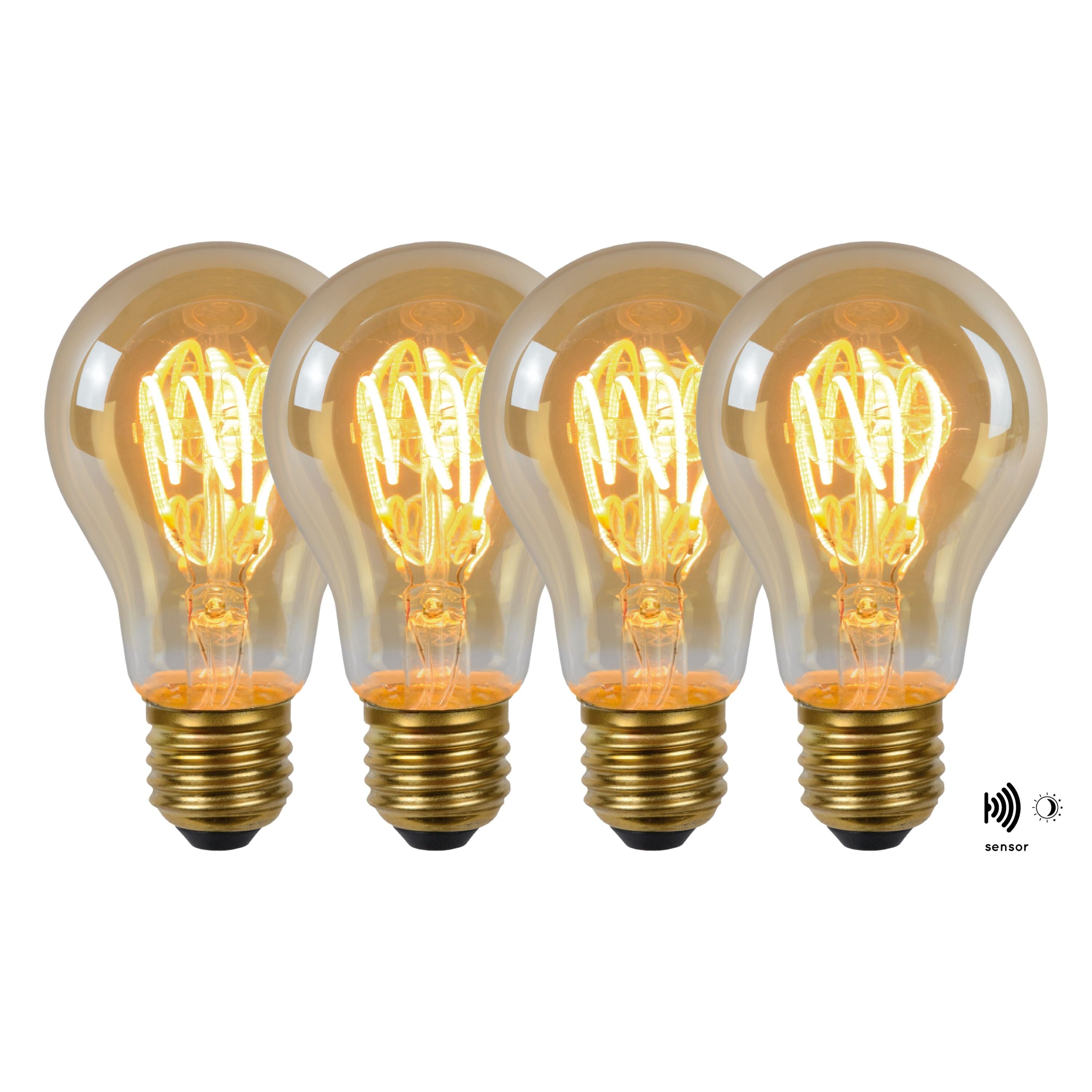 Lucide A60 TWILIGHT SENSOR Filament lamp - Amber (set van 4)