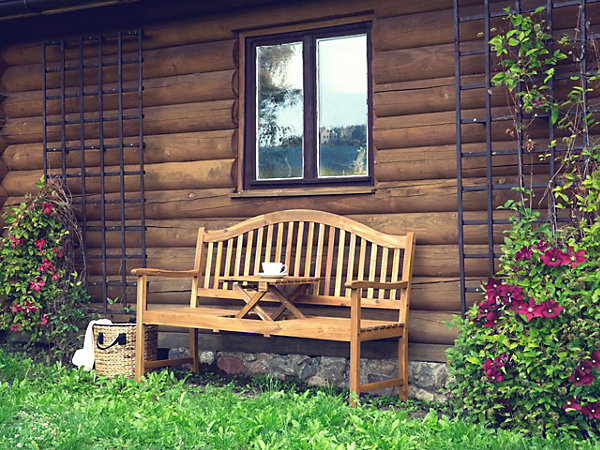 Banc de jardin HILO 150 cm Acacia Marron