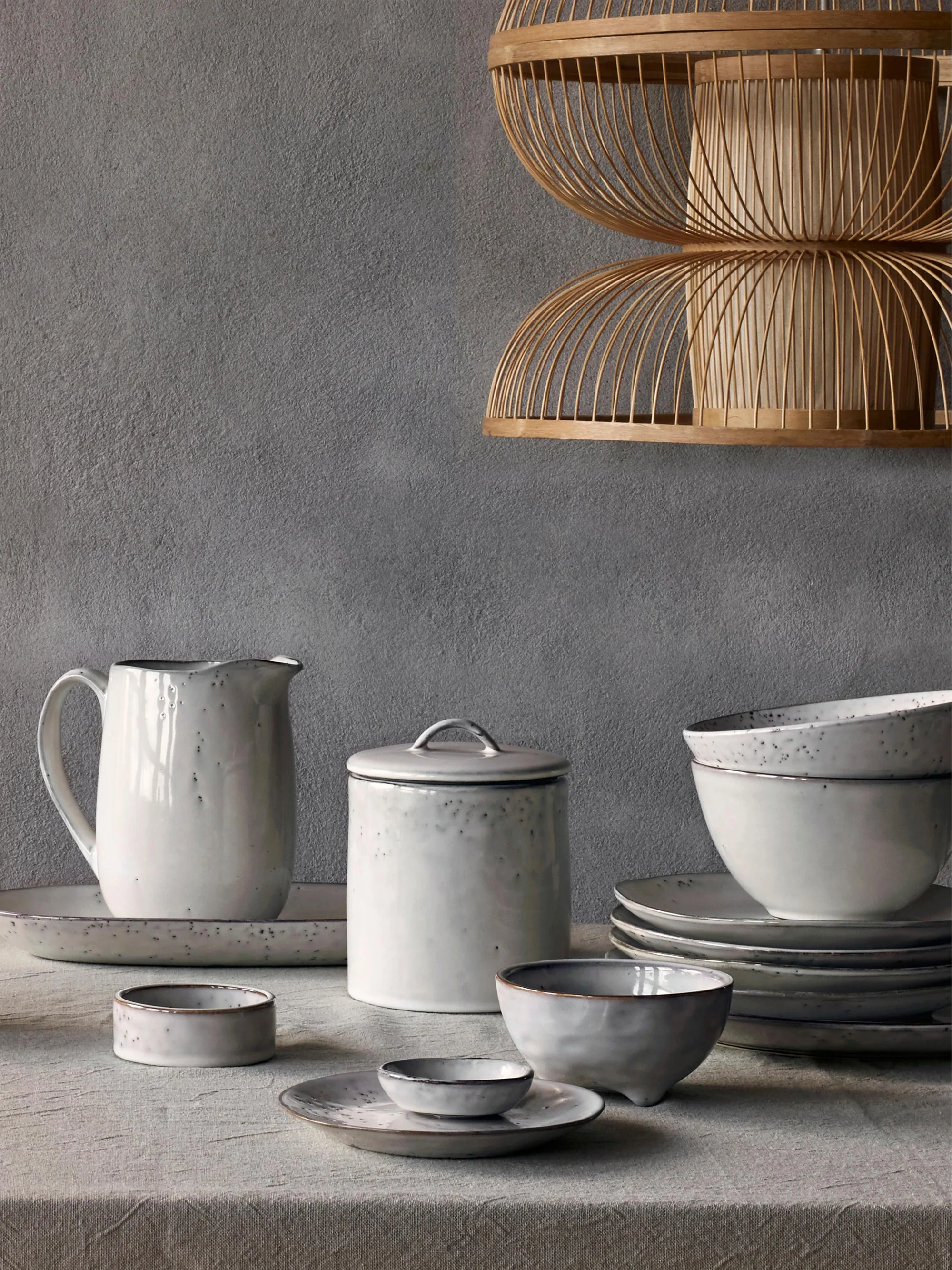 Handgefertigte Schälchen Nordic Sand, 4er-Set