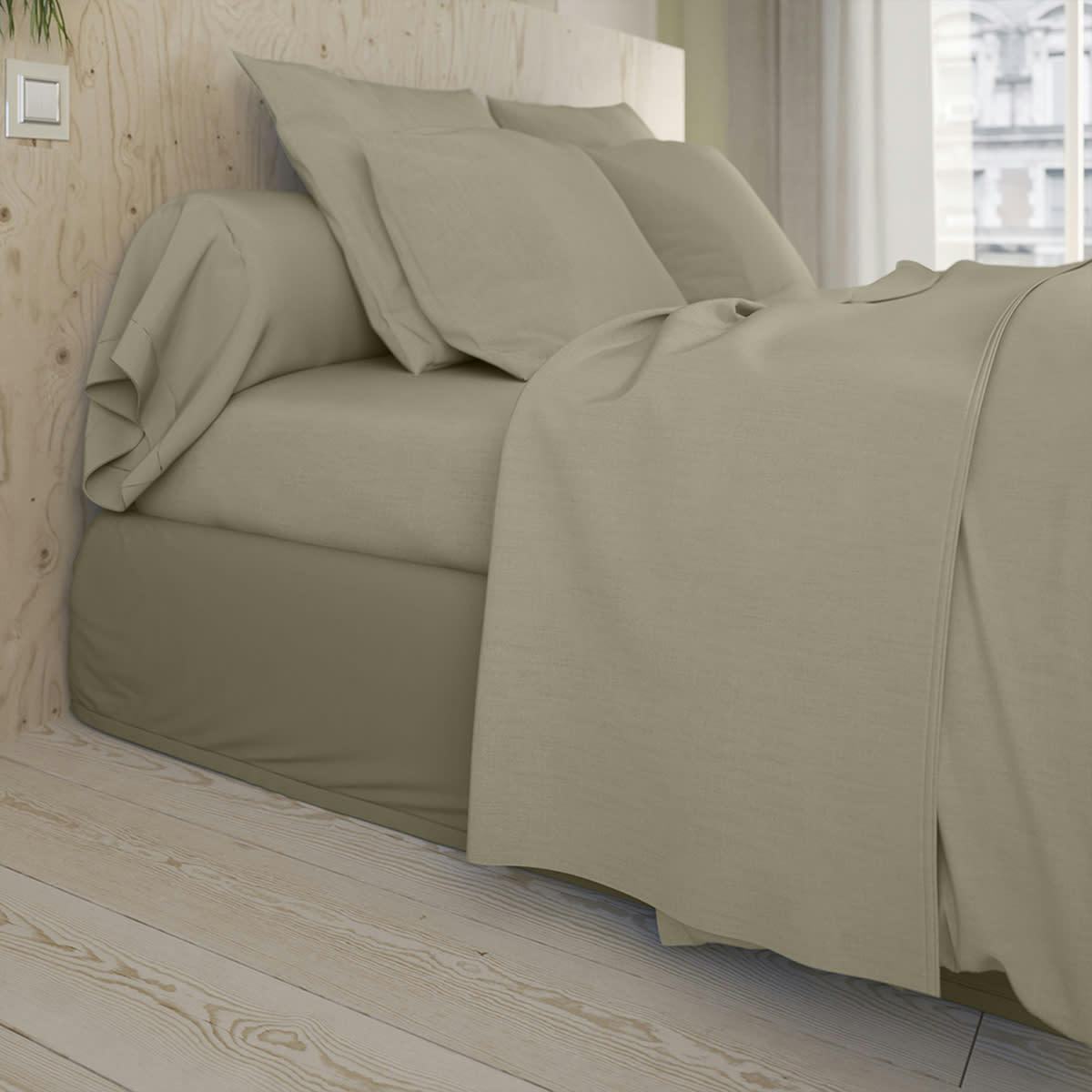 STUDIO - Drap Housse   Coton Marron Glacé 180x200 cm - DODO