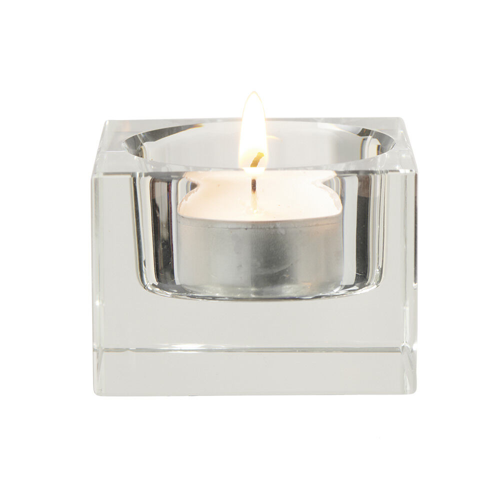 Porte bougie carré en verre