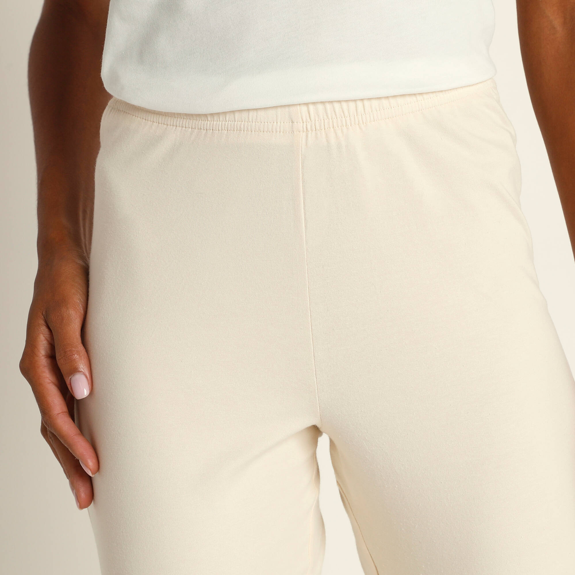 Legging bootcut uni, taille élastiquée