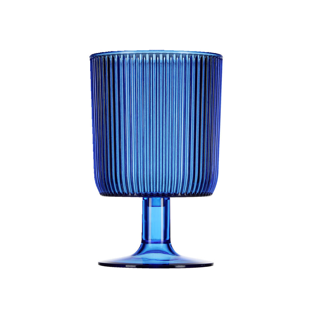 Verre à pied plastique bleu 30cl