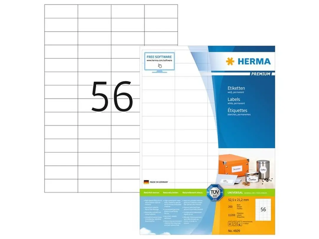 Etiketten 200er-Set Universal-Etiketten Premium
