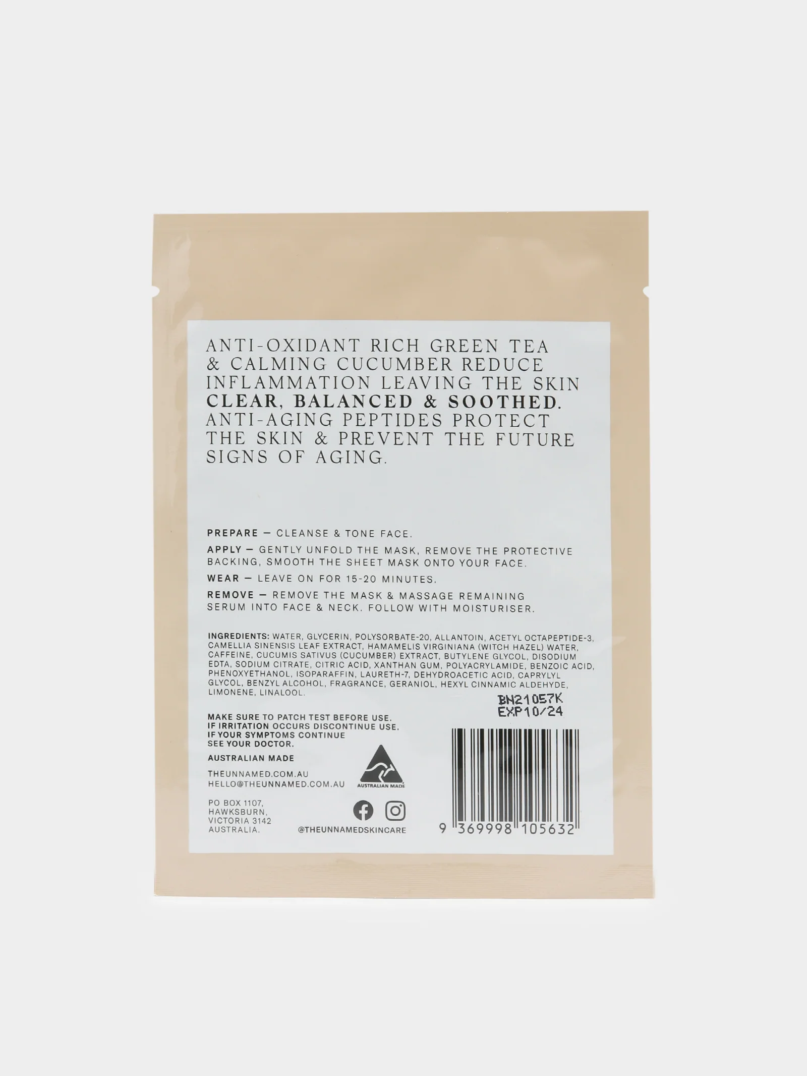 Clarifying & Soothing Sheet Mask