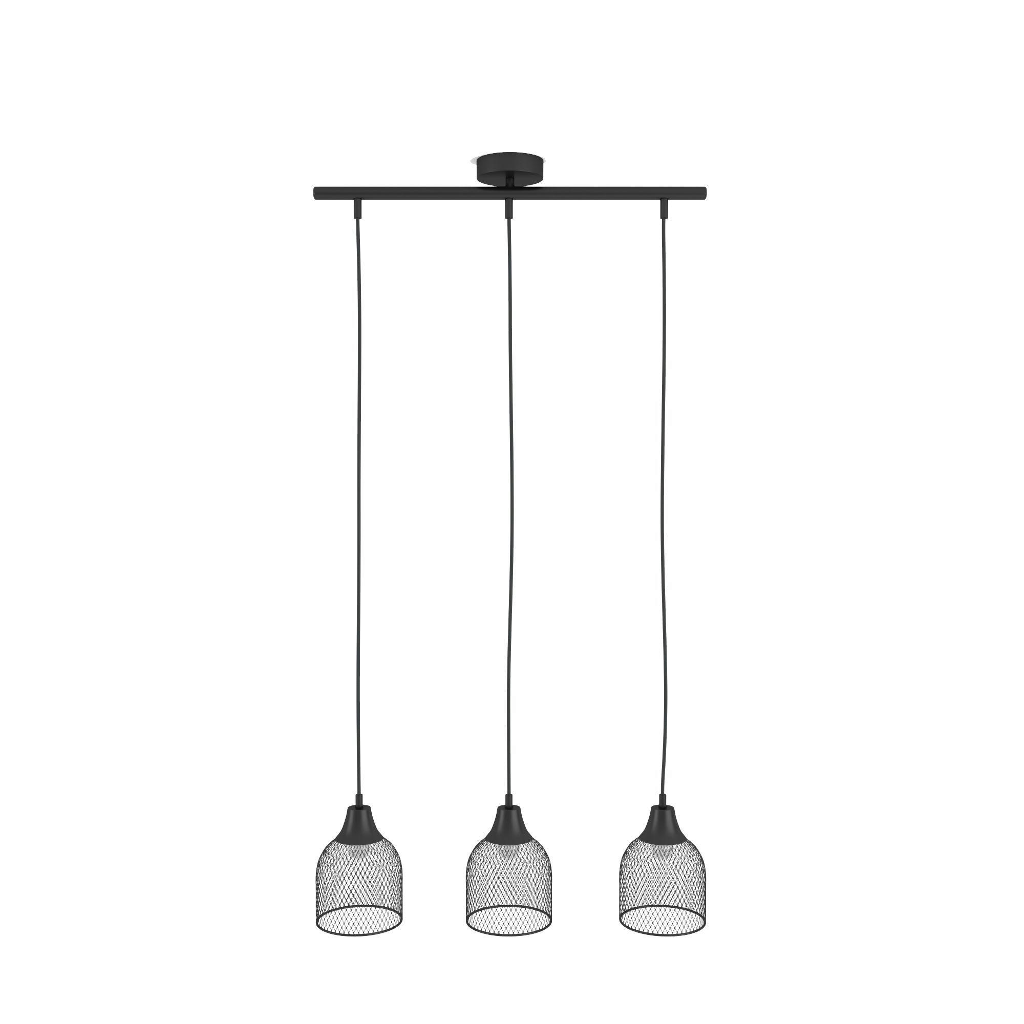 VILLADORO - Suspension triple en métal noir