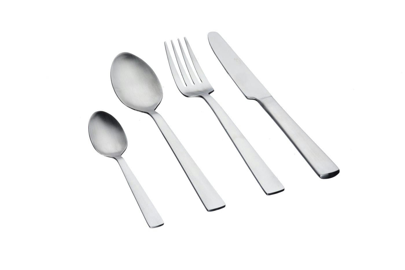 NUDE - Lot de 24 couverts de table en inox argent