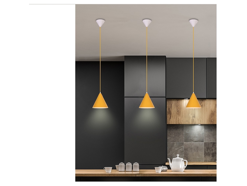 Lampa wisząca Voss metalowa żółta