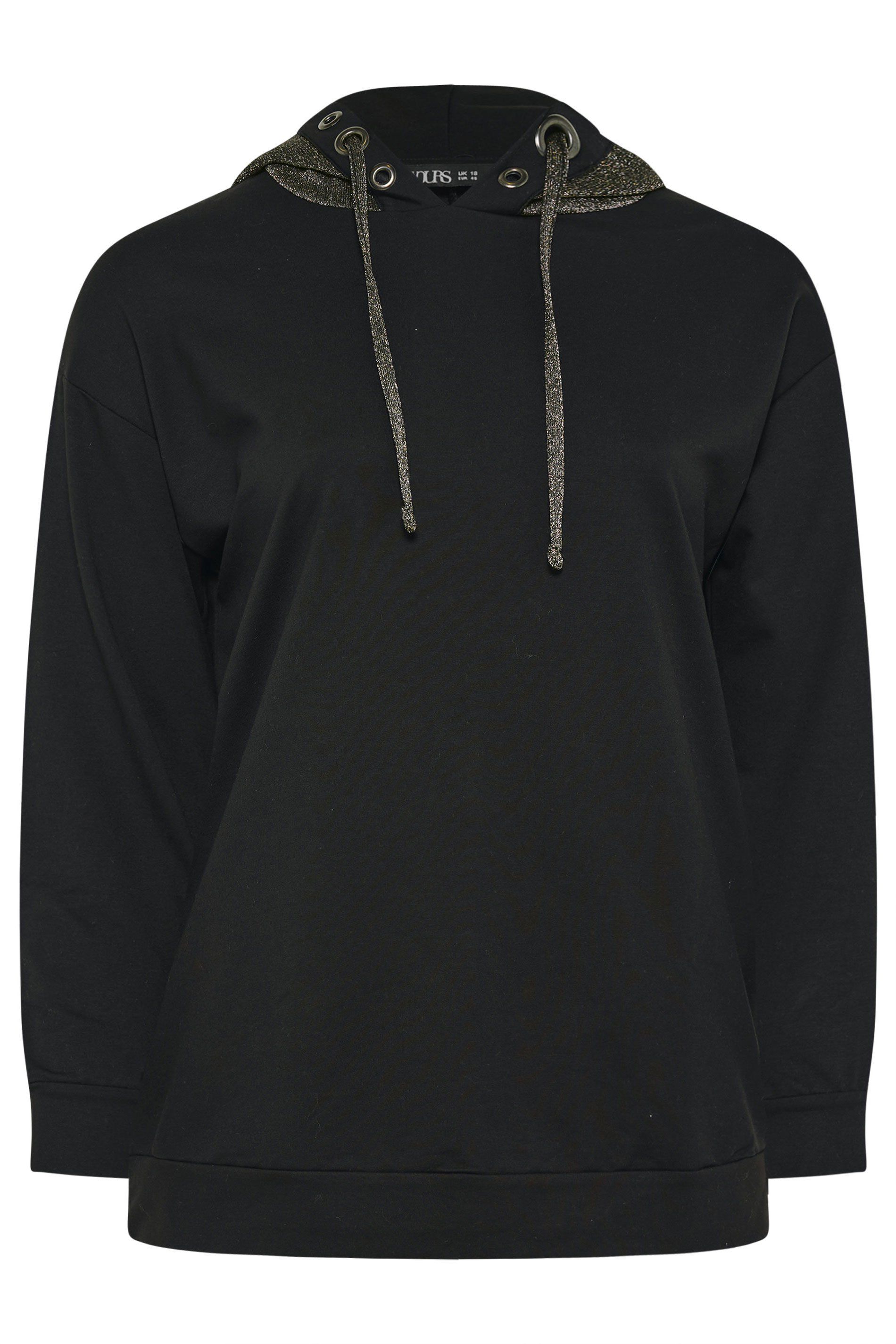 Yours Shimmer Eyelet Hoodie