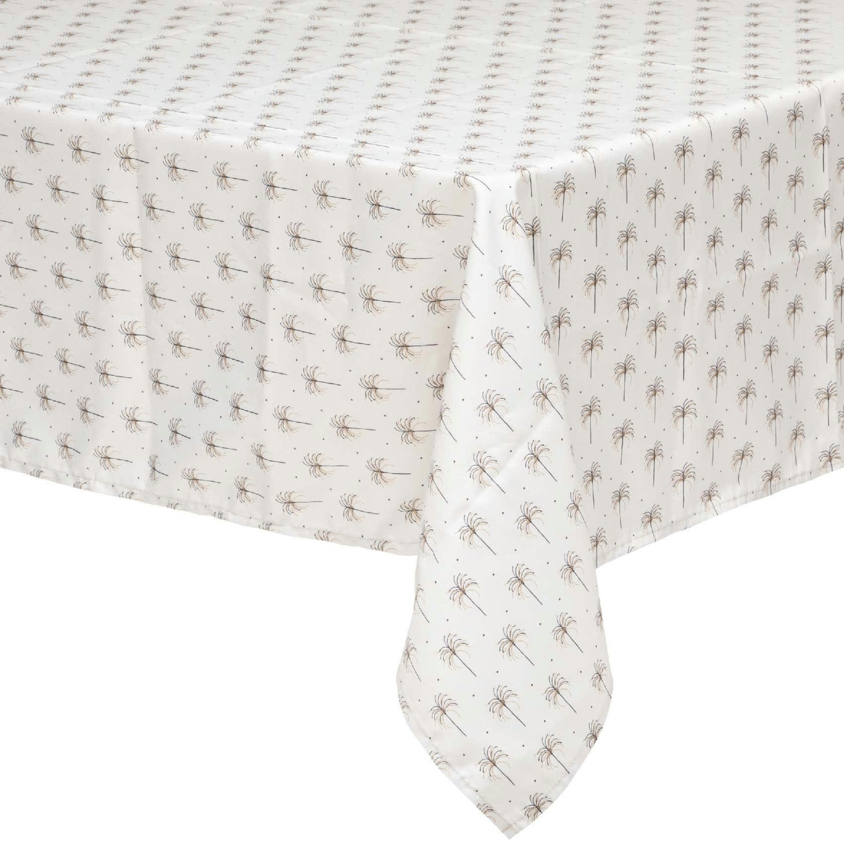 - Nappe anti-tâche tropicale polyester ecru 150x300 cm