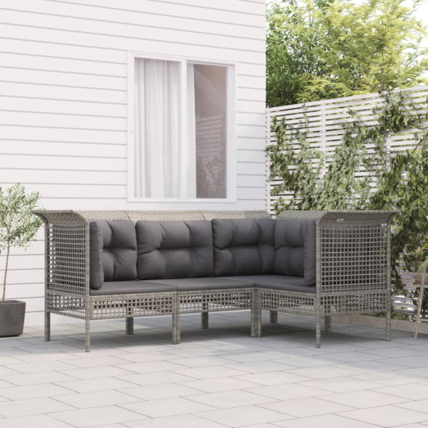 Zestaw wypoczynkowy do ogrodu Szary Technorattan 3x hjørne   sofa