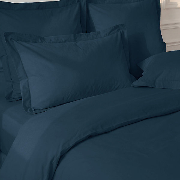 Lot de 2 taies d'oreiller en percale de coton Indigo 50x70 cm SOFT PERCALE