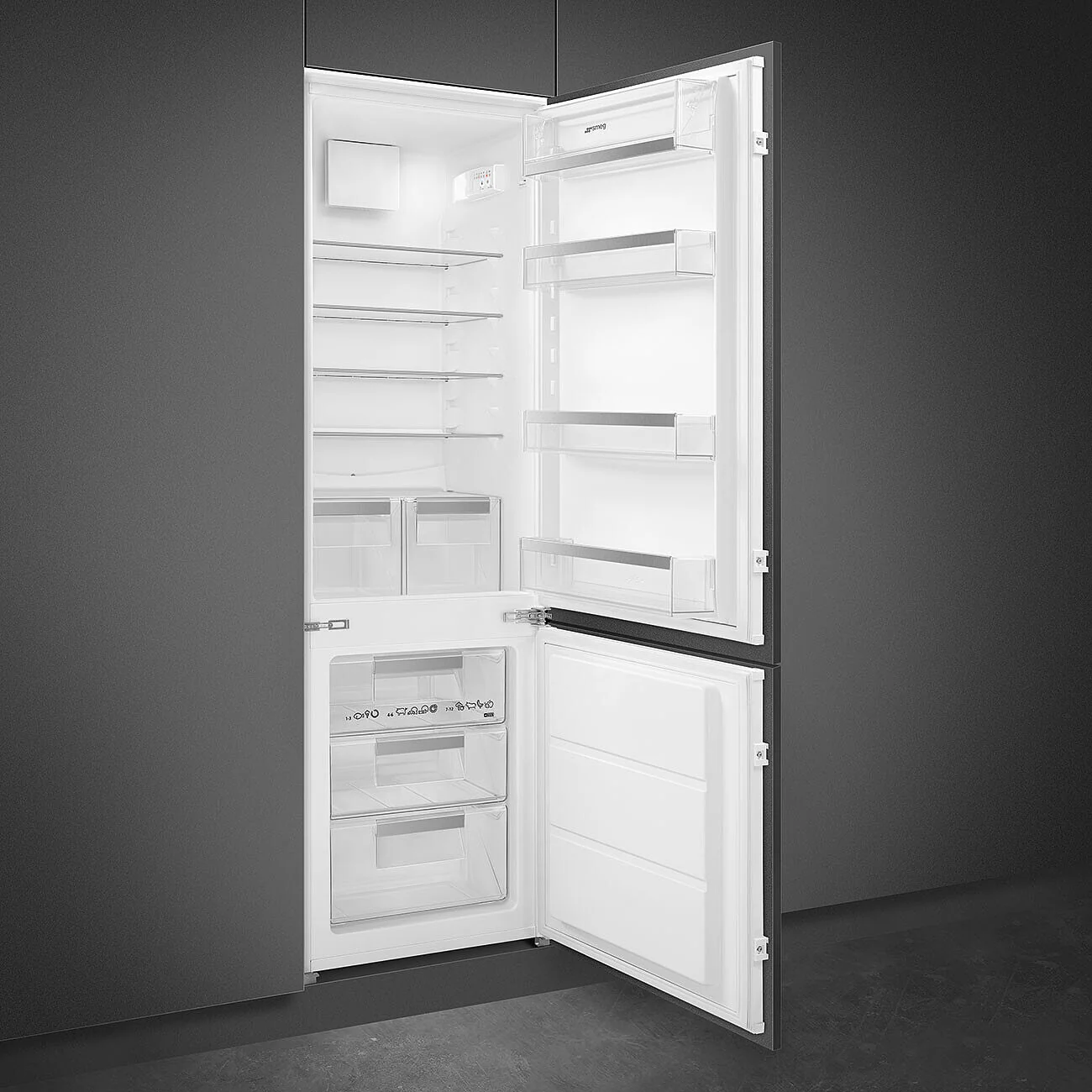 60cm Integrated In Column 70-30 Fridge Freezer