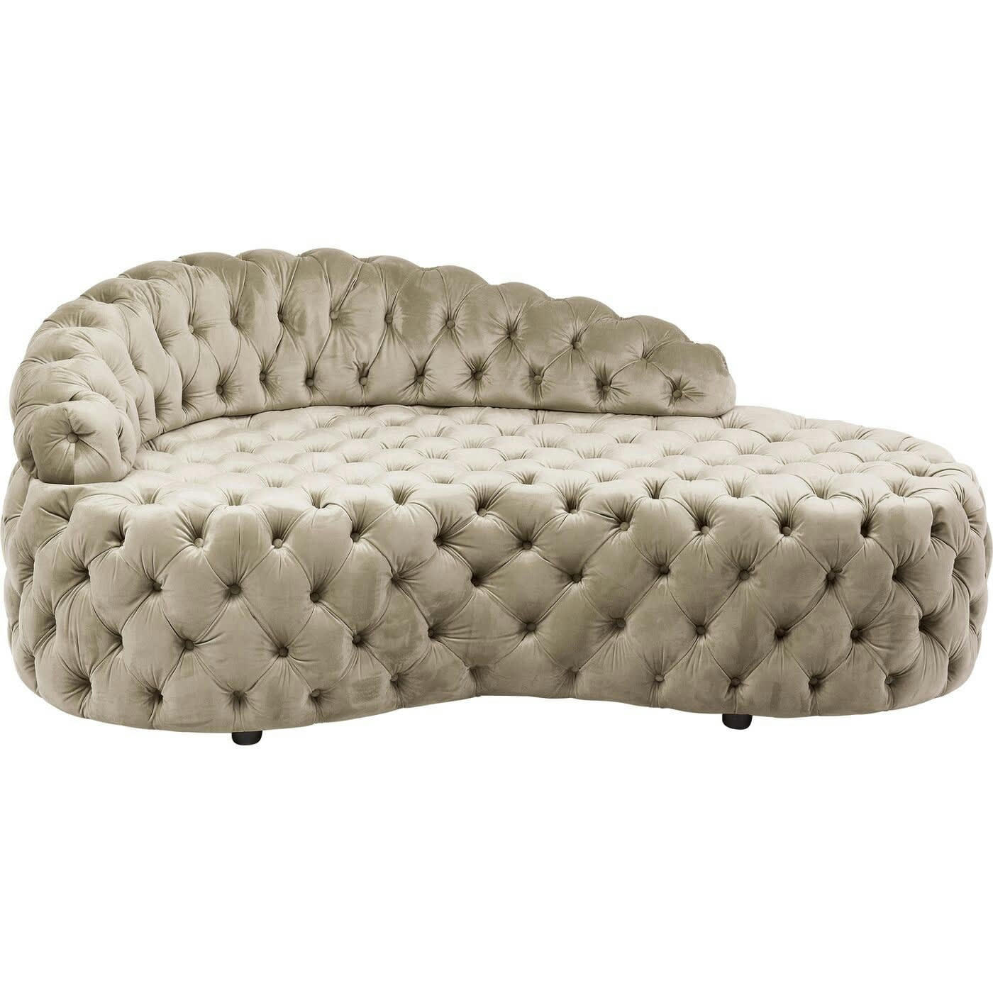 SANTA BARBARA - Méridienne en velours beige