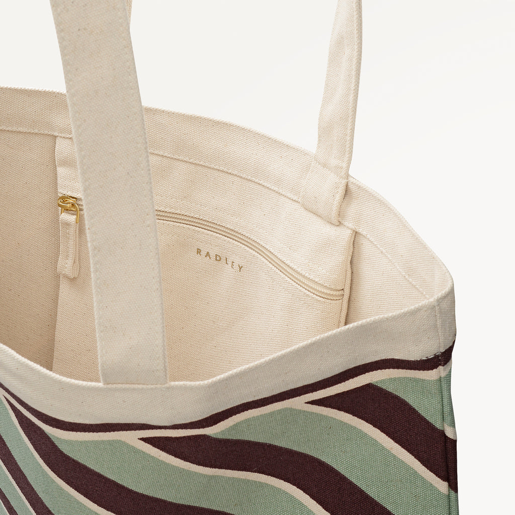 Radley Diagonal Stripe - Extra Large Open Top Tote