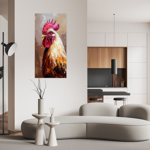 Naklejka samoprzylepna do salonu sypialni Feeby Kogut Ptak Zwierzę 40x80