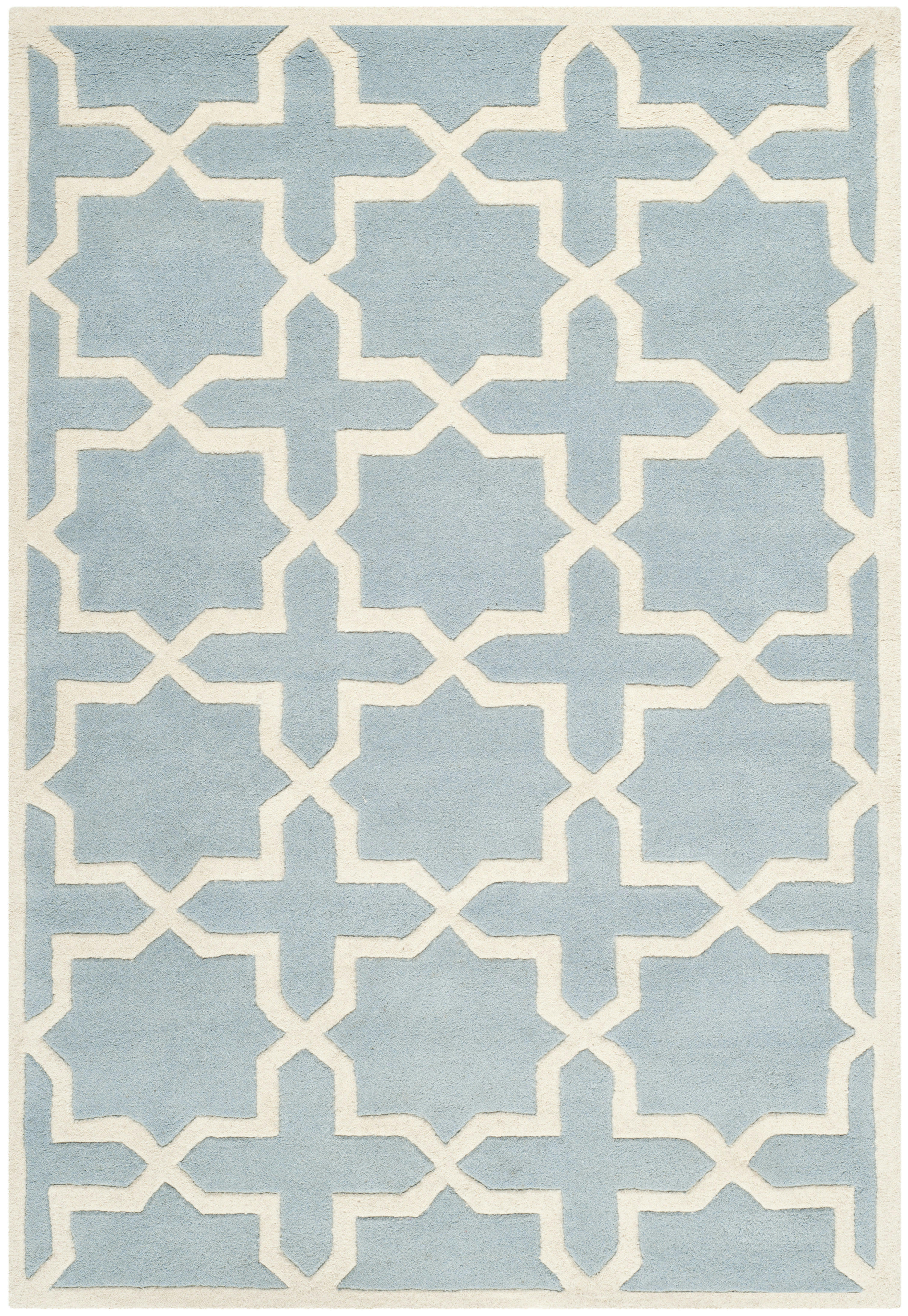 CHATHAM - Tapis de salon interieur en bleu & ivoire, 122 x 183 cm
