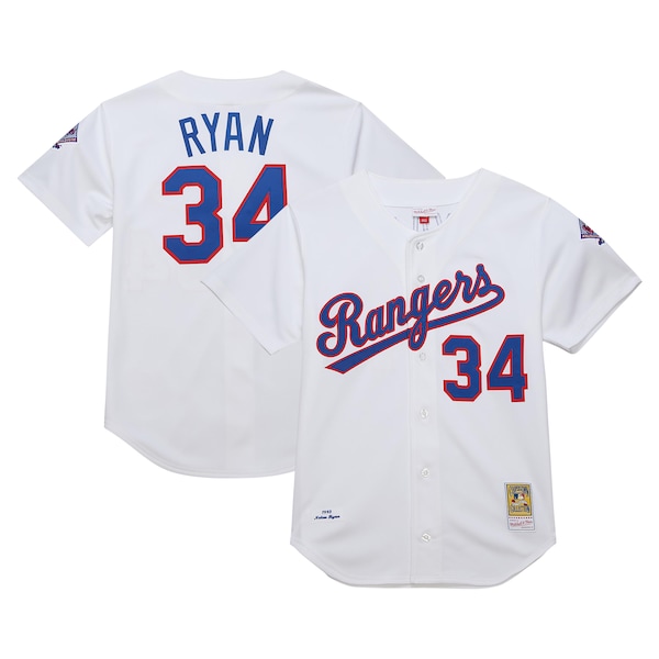Nolan Ryan Texas Rangers 1993 Cooperstown Collection Authentic Jersey - White