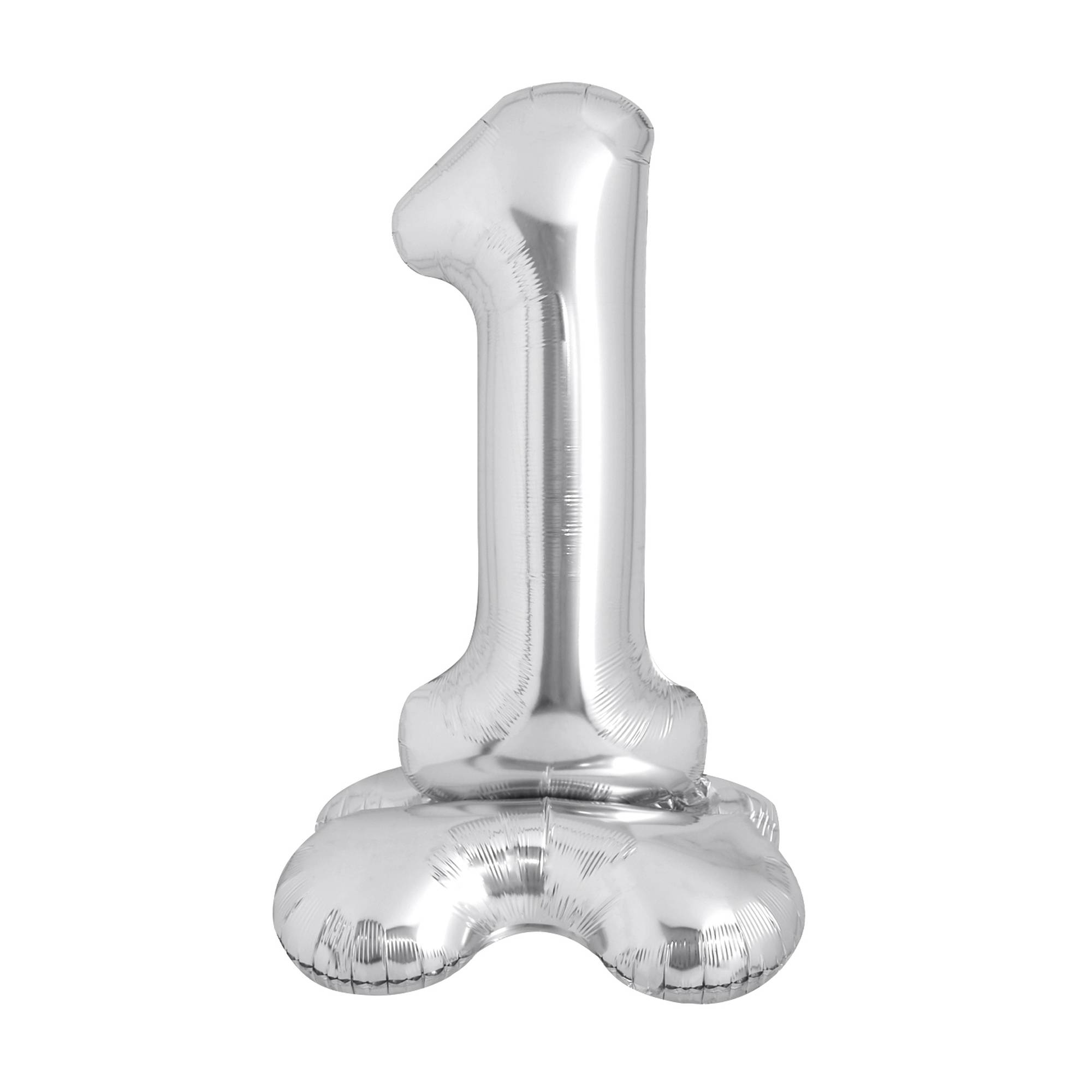 Standing Silver Number 1 Balloon 1m