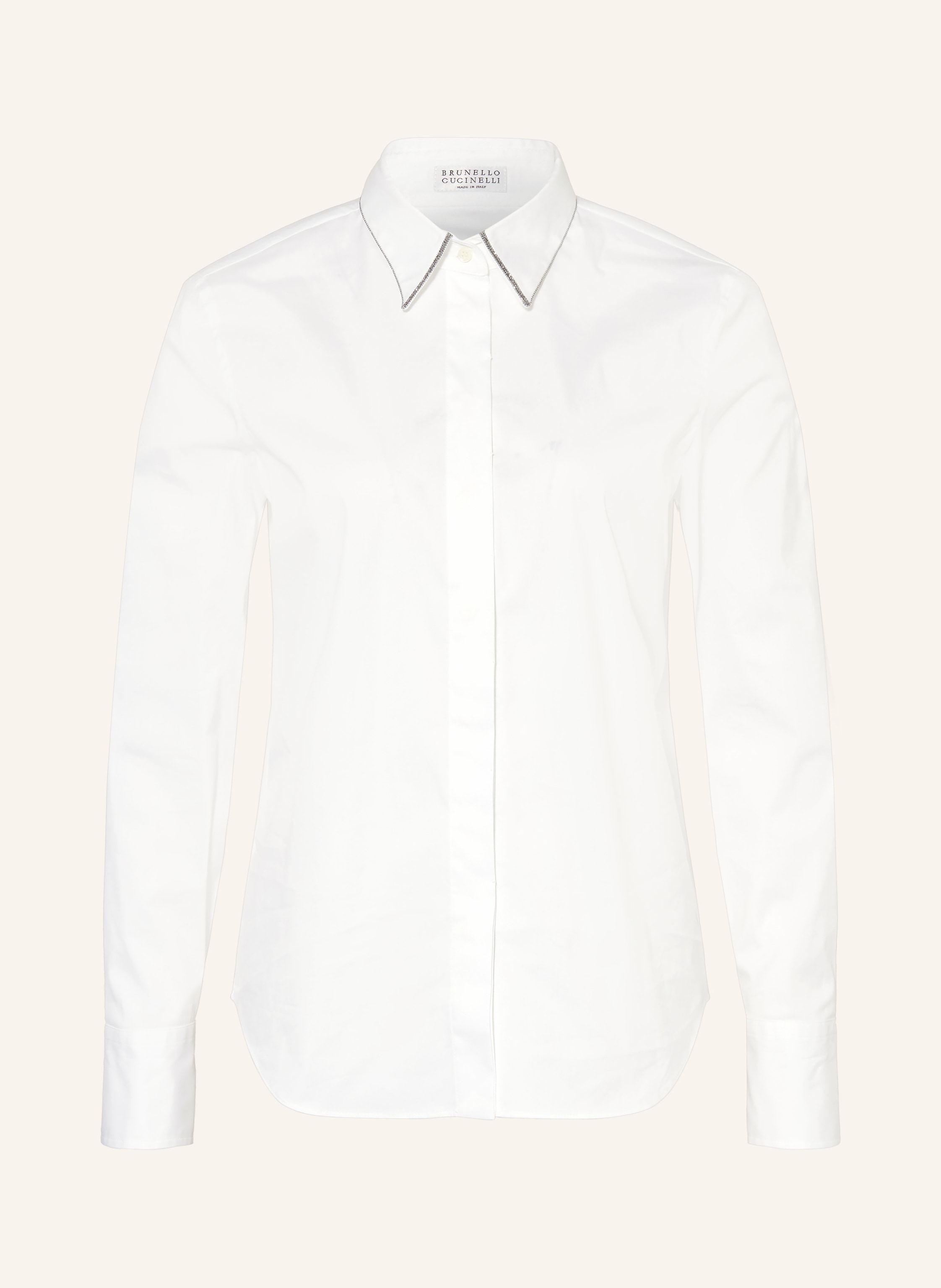 BRUNELLO CUCINELLI Hemdbluse mit Schmucksteinen