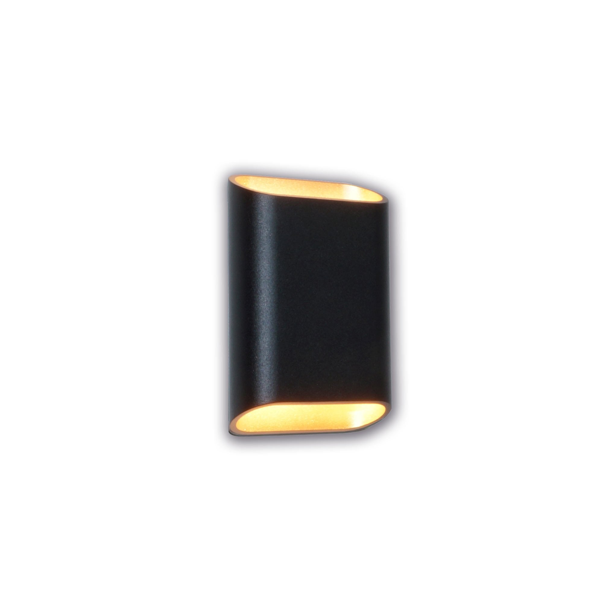 Artdelight wandlamp Diaz - 2 lichts - 4 x 15  cm - zwart goud