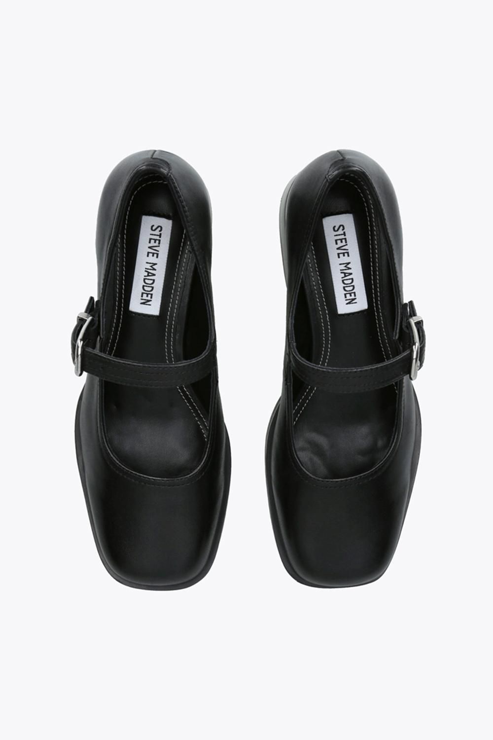 STEVE MADDEN Lisbon Black Leather' Leather Heels