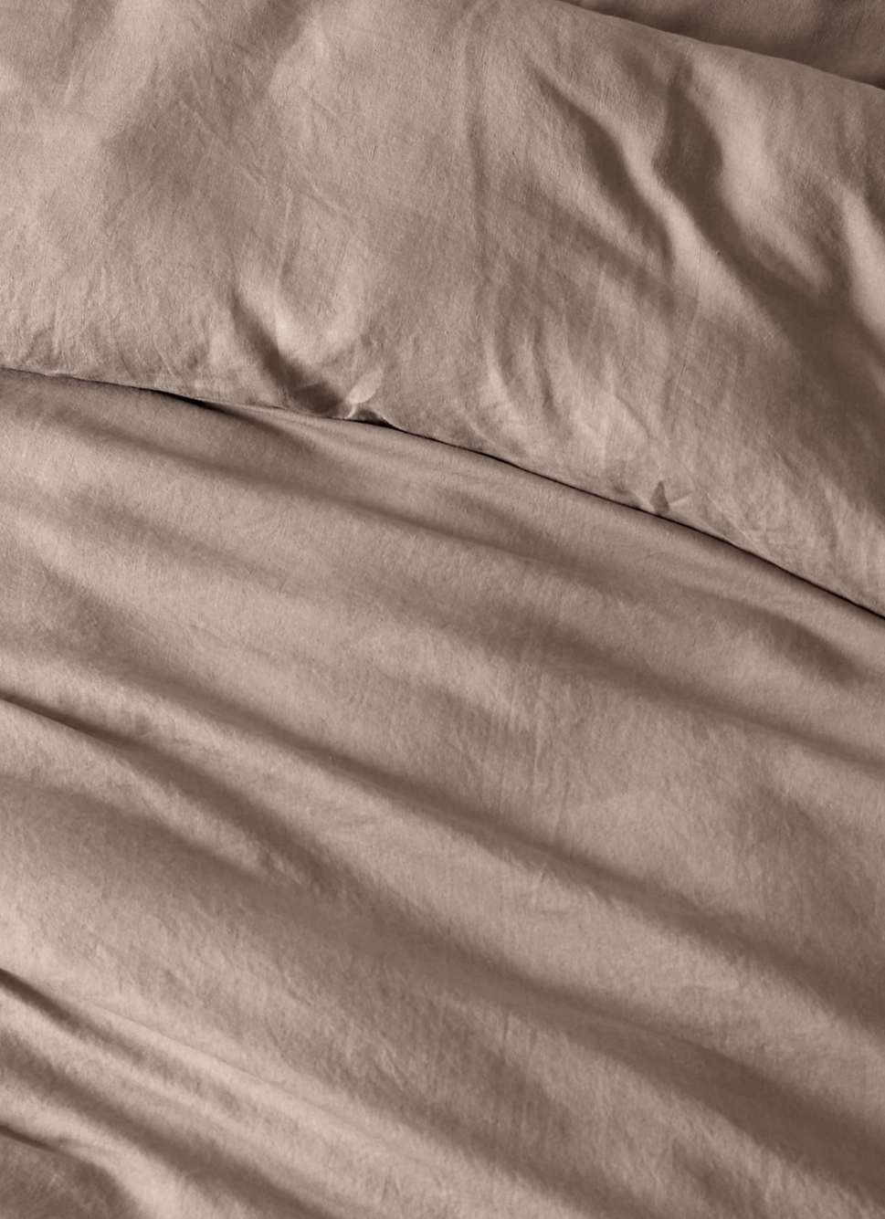 HOUSSE DE COUETTE EN LIN LAVÉ TAUPE