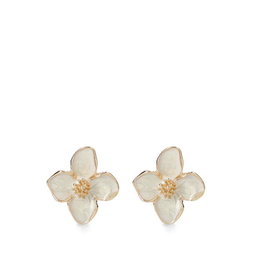 Manfield Gele bloemen oorbellen