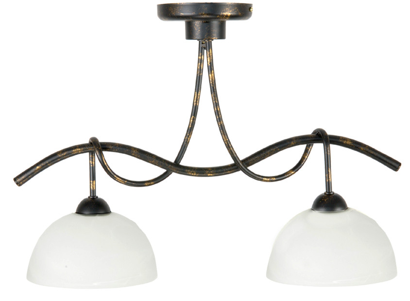 Lampa wisząca sufitowa EDYLIT vintage stare złoto 2xE27 HEJDY 10-868