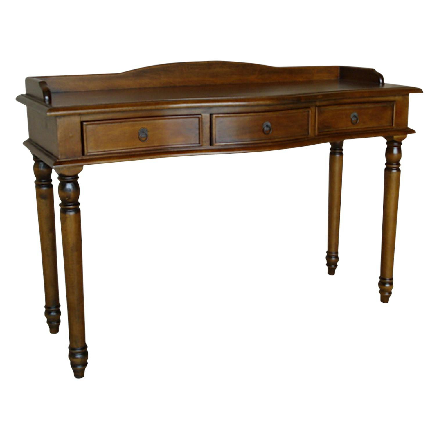Bureau 3 tiroirs hévéa 120x40x84cm TRADITION
