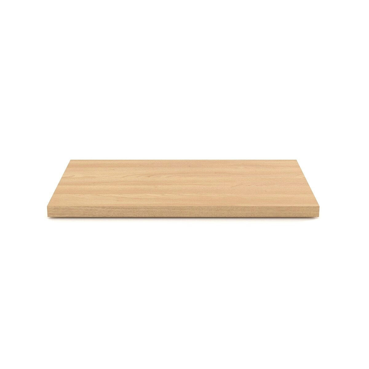 Lot de 2 étagères L60 cm plaqué chêne, Johanez
