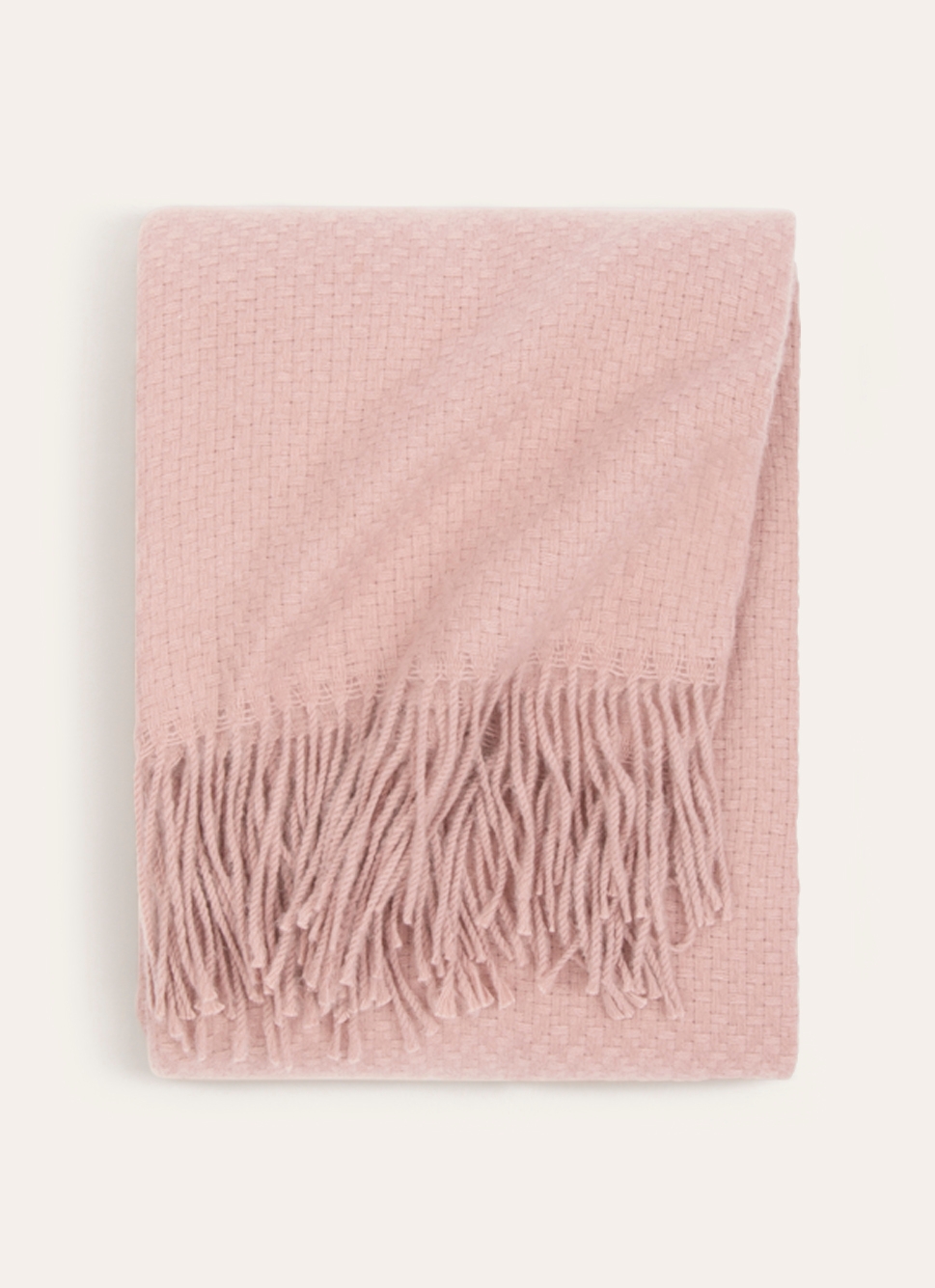 PLAID TISSÉ UNI RIVAGE ROSE