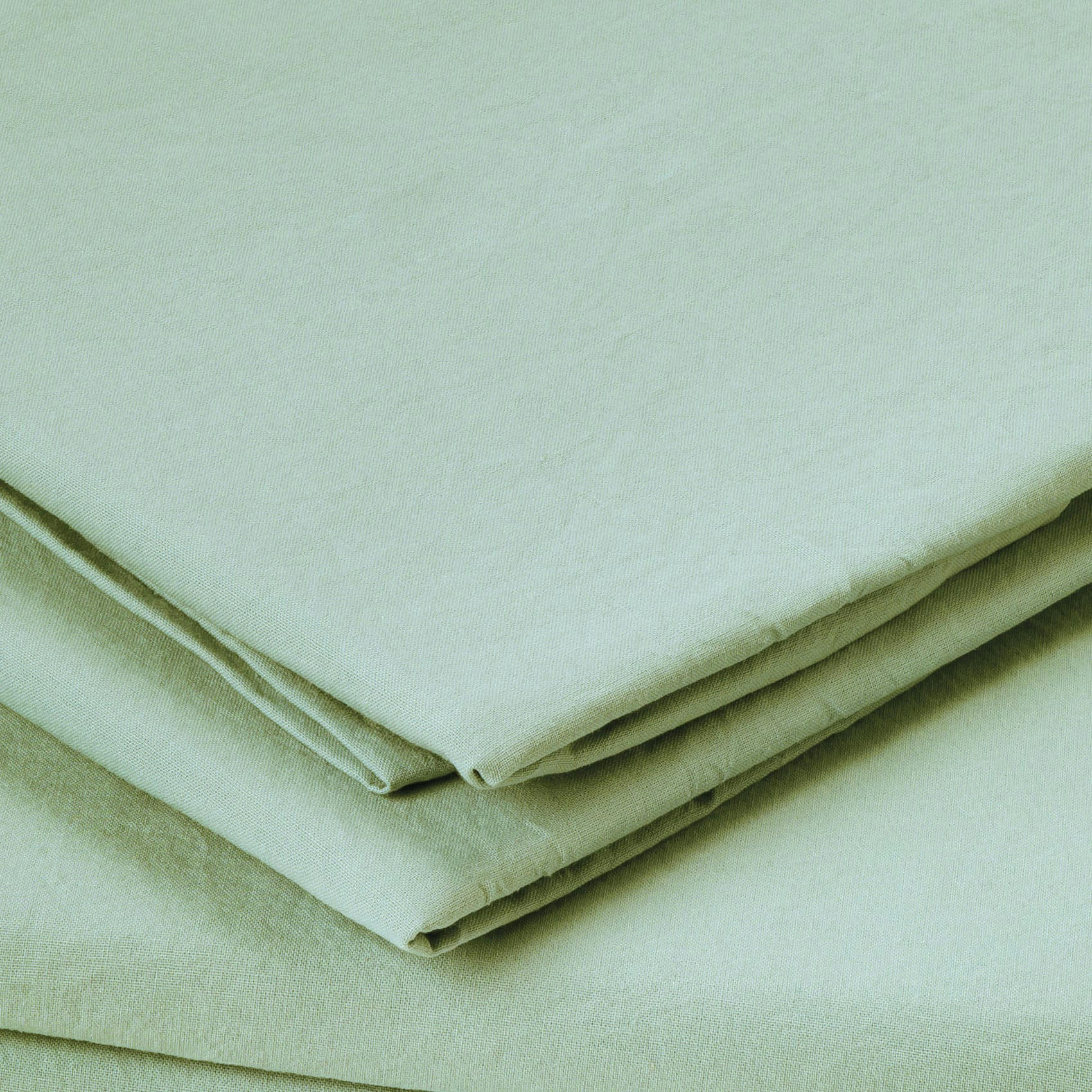 - Taie d'oreiller en coton lavé vert clair 50x70 cm