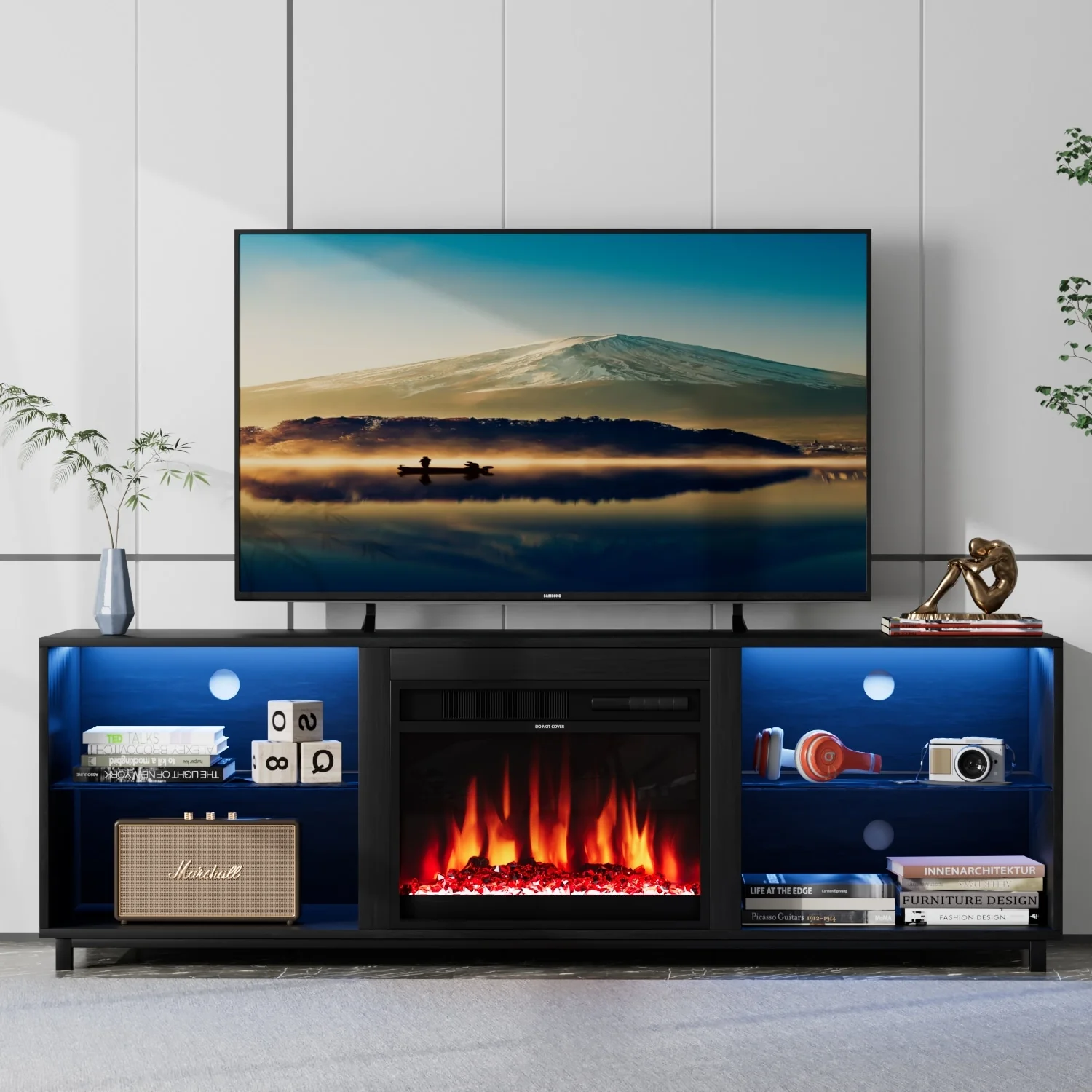 Fireplace TV Stand for TV up to 78 Inch for Living Room