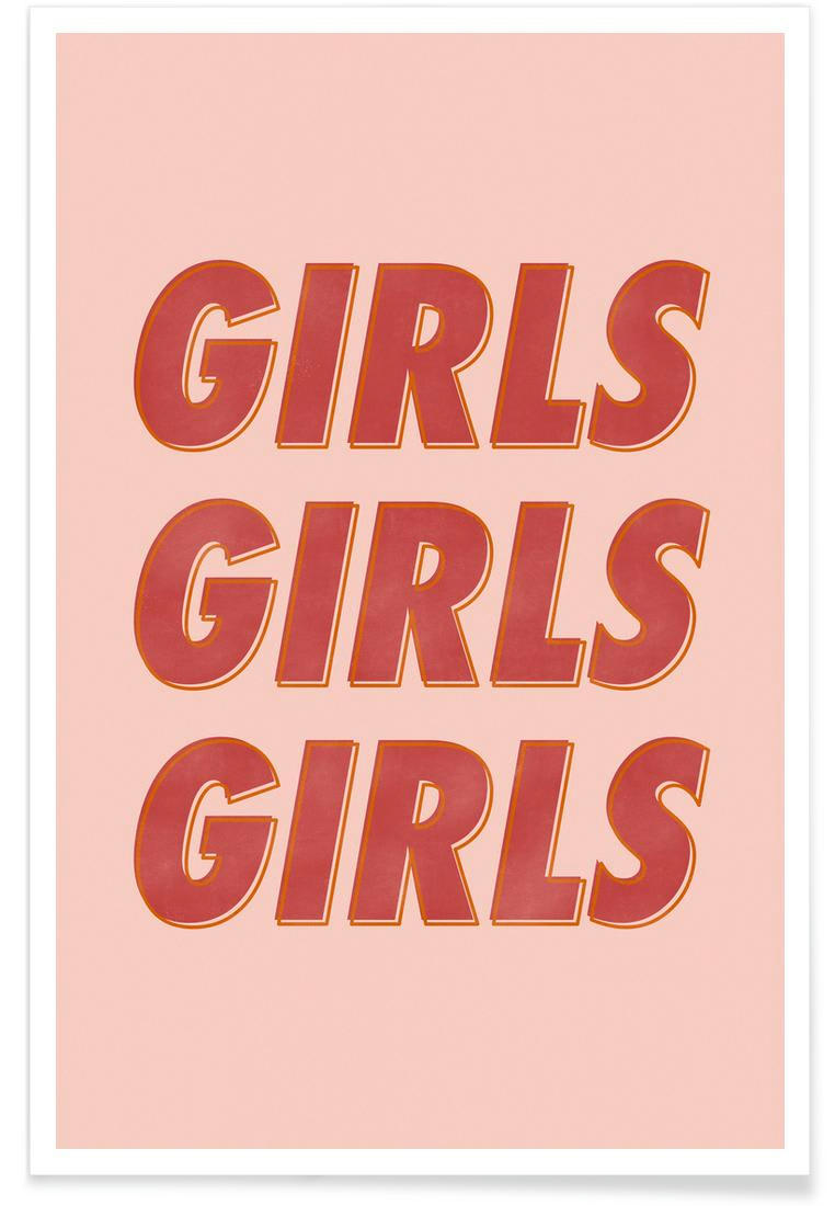 GIRLS RED - Affiche rouge &