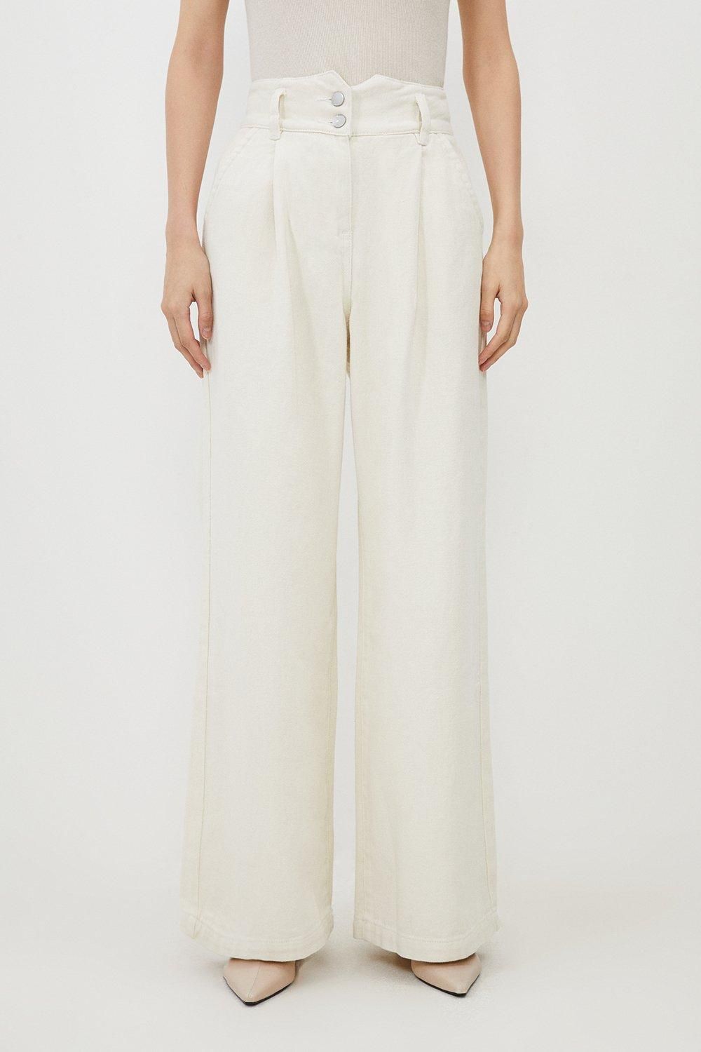 KarenMillen Denim Wide Leg Trousers