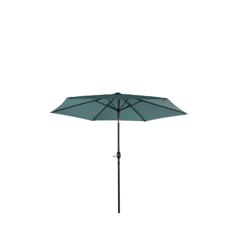 - Parasol droit en aluminium et acier - toile bleu givré